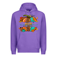 Purple thankful grateful blessed mom pumpkin Premium Hoodie - NancyCooperArtShop