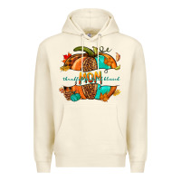Sandshell thankful grateful blessed mom pumpkin Premium Hoodie - NancyCooperArtShop