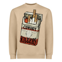 Mushroom cowboy killers cigarette package Heavyweight Sweatshirt - NancyCooperArtShop