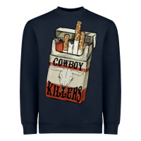 Navy cowboy killers cigarette package Heavyweight Sweatshirt - NancyCooperArtShop