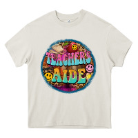 Cream western groovy teachers aide Heavy Core Tee - BarkalooDesign