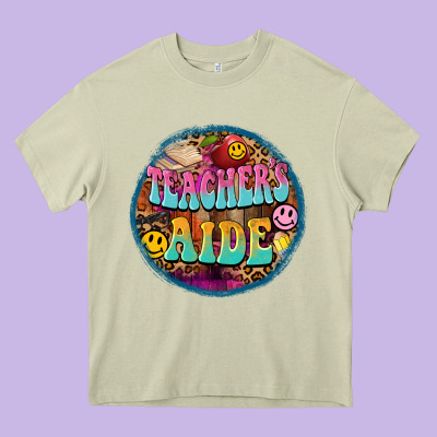 Western Groovy Teachers Aide Heavy Core Tee Designed By Barkaloodesign
