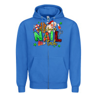 True Royal santas favorite nail tech Zipper Hoodie - MaliasSmallBusiness