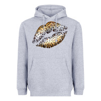 Heather Grey Cheetah Lips Heavyweight Hoodie - Bettercallsaul
