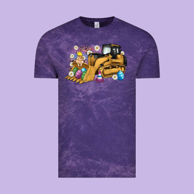 Easter Bulldozer Bunny Egg Leopard Vintage Tee Designed By Artiststas