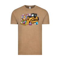 Vintage Coffee easter bulldozer bunny egg leopard Vintage Tee - Artiststas