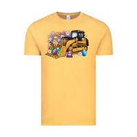 Vintage Mustard easter bulldozer bunny egg leopard Vintage Tee - Artiststas