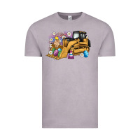Vintage Zinc easter bulldozer bunny egg leopard Vintage Tee - Artiststas
