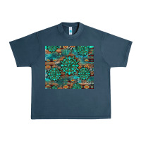 Midnight Navy gemstone turquoises aztec leopard cowhide Urban Heavy Tee - Artiststas