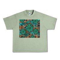 Oil Green gemstone turquoises aztec leopard cowhide Urban Heavy Tee - Artiststas
