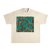 Sandshell gemstone turquoises aztec leopard cowhide Urban Heavy Tee - Artiststas