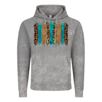 Cloud Rock glitter turqoise leopard tooled leather background Vintage Hoodie - RanaPortraitStore