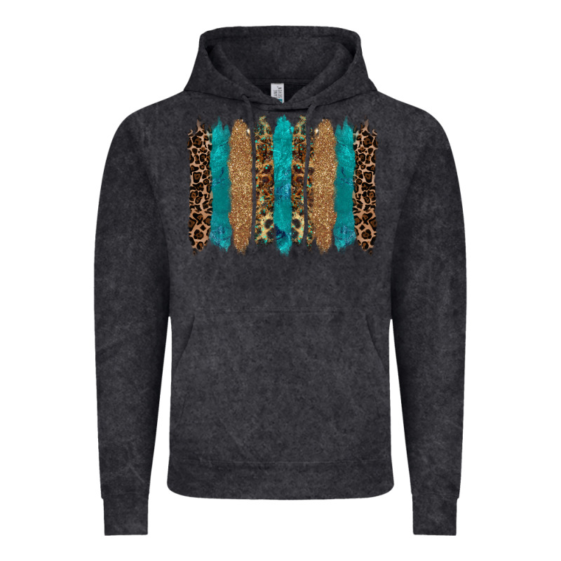 Glitter Turqoise Leopard Tooled Leather Background Vintage Hoodie by RanaPortraitStore | Teevron