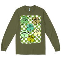 Army Green shamrock religious Long Sleeve Tee - MaliasSmallBusiness