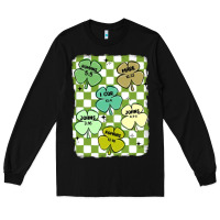 Black shamrock religious Long Sleeve Tee - MaliasSmallBusiness