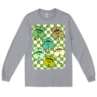 Heather Grey shamrock religious Long Sleeve Tee - MaliasSmallBusiness
