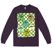 Plum shamrock religious Long Sleeve Tee - MaliasSmallBusiness