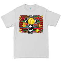 Dove Grey softball cross serape leopard background Premium Tee - RanaPortraitStore