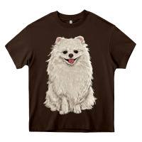 White Pomeranian Heavy Core Tee | Teevron