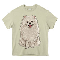 Mossy white pomeranian Heavy Core Tee - RanaPortraitStore
