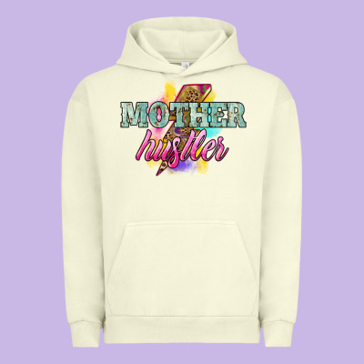 Mother Hustler Lightning Bolt Mother's Day Urban Hoodie Designed By Howdyjamesfarm
