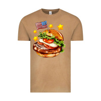 Vintage Camel american flag and hamburger Vintage Tee - AdoDesignShop