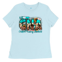 Baby Blue cna certified nursing assistant Ladies Tee - JahusDesignShop