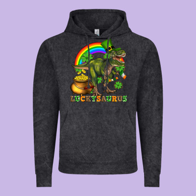 Luckysaurus And St Patricks Vintage Hoodie Designed By Adodesignshop
