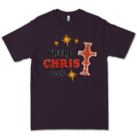 Plum merry christmas cross Premium Tee - RanaPortraitStore