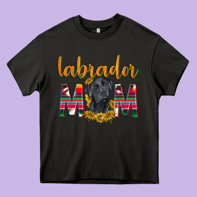 Western Labrador Retriever Mom Heavy Core Tee Designed By Texasbilliewilder