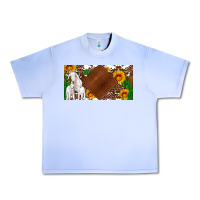 Grape Ice baby goats and sunflower and cactus with cowhide license plate Urban Heavy Tee - Artiststas