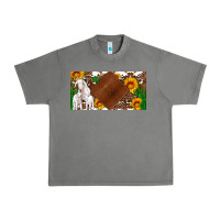 Tornado baby goats and sunflower and cactus with cowhide license plate Urban Heavy Tee - Artiststas