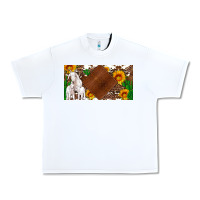 Baby Goats And Sunflower And Cactus With Cowhide License Plate Urban Heavy Tee | Teevron