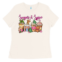 Bone sugar and spice pink gingerbread coffee cups Ladies Tee - Zillion Design Studio