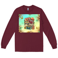 Burgundy country cassette tapes Long Sleeve Tee - MaliasSmallBusiness