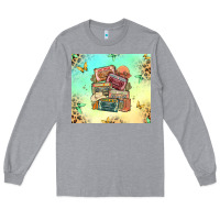 Heather Grey country cassette tapes Long Sleeve Tee - MaliasSmallBusiness