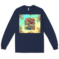 Navy country cassette tapes Long Sleeve Tee - MaliasSmallBusiness