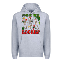 Heather Grey Jingle bell rockin' Premium Hoodie - NancyCooperArtShop