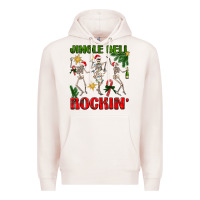 Pale Pink Jingle bell rockin' Premium Hoodie - NancyCooperArtShop