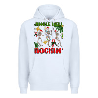 White Jingle bell rockin' Premium Hoodie - NancyCooperArtShop