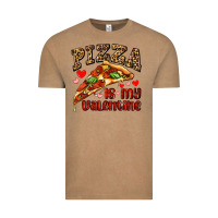Vintage Coffee pizza is my valentine Vintage Tee - AdoDesignShop