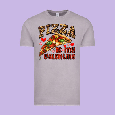 Pizza Is My Valentine Vintage Tee Designed By Adodesignshop