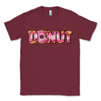 Burgundy donut with donut and hearts Classic Tee - AdoDesignShop