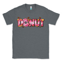 Charcoal Heather donut with donut and hearts Classic Tee - AdoDesignShop
