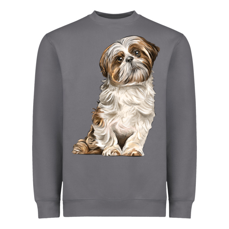 Shih Tzu Dog Heavyweight Sweatshirt by LillyAllenDesigns | Teevron