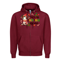 Burgundy this is my  christmas pyjama Zipper Hoodie - MaliasSmallBusiness