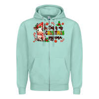 Seafoam this is my  christmas pyjama Zipper Hoodie - MaliasSmallBusiness