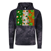 Cloud Black irish flag with shamrocks and heart Vintage Hoodie - AdoDesignShop