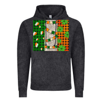 Irish Flag With Shamrocks And Heart Vintage Hoodie | Teevron