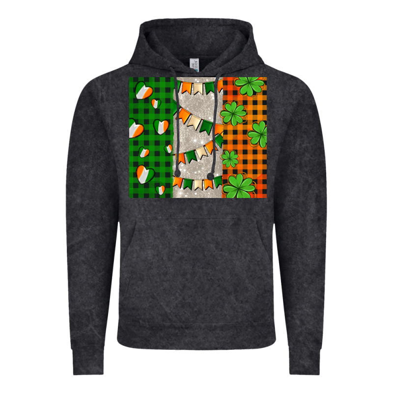 Irish Flag With Shamrocks And Heart Vintage Hoodie by AdoDesignShop | Teevron